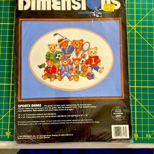 Dimensions counted cross stitch kit. 1993 Sports Bears